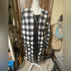 Womens Buffalo check. Cardigan sz xl